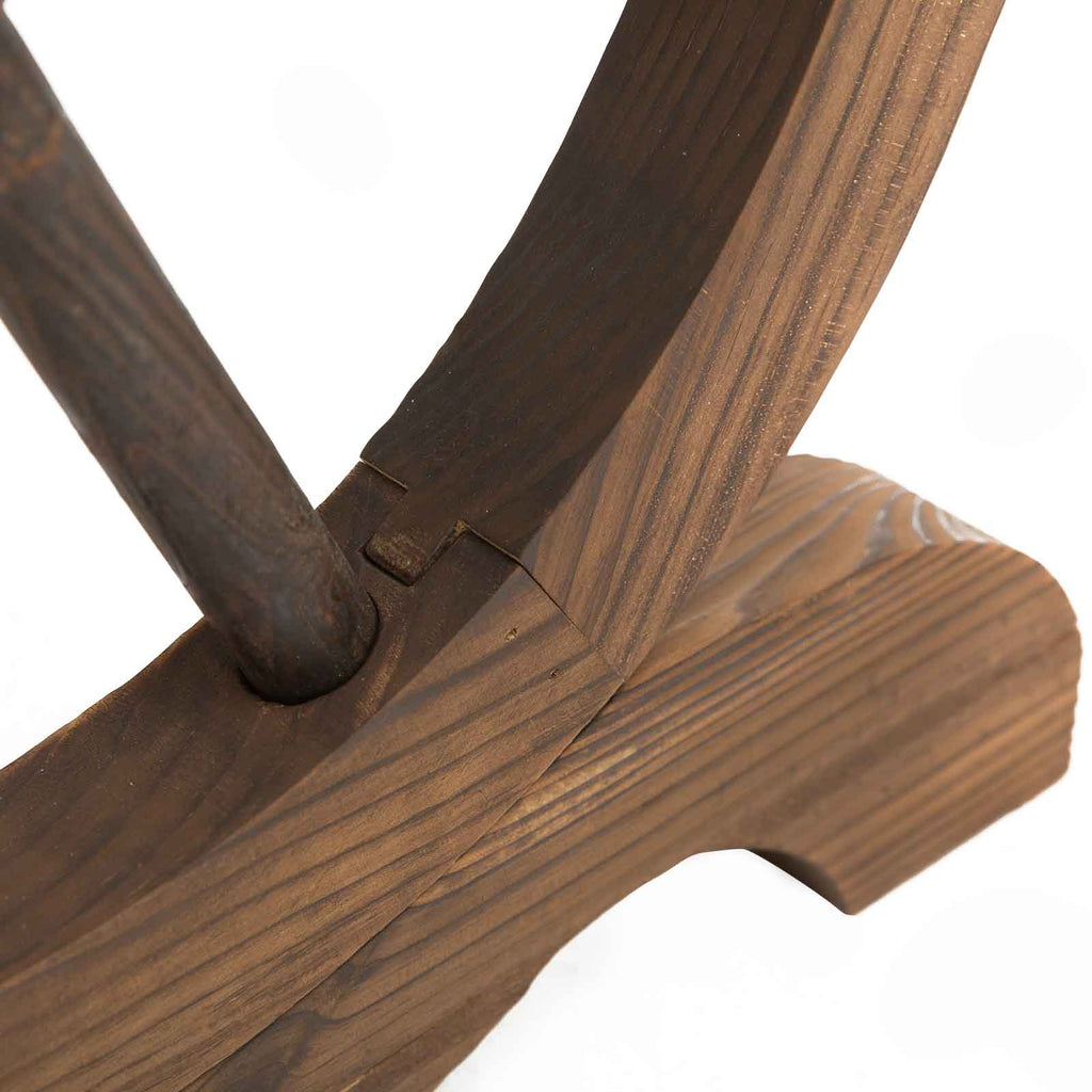 Country Style Garden Table with Wheel Legs, Weatherproof Fir Wood, 110x60x65 cm