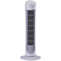 45W 3-Speed ??Oscillating Tower Fan, ABS Plastic Column Fan, 27x27x75cm, White - Borgè