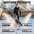 Outsunny 36V Cordless Leaf Blower, 2 x 4000mAh Batteries, Charger Included, Lightweight Model.