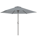 Outsunny 3x3 m Tilting Garden Umbrella with Crank Opening, Metal and Polyester, Grey