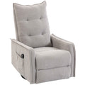 HOMCOM Relaxing Massage and Reclining Chair with Remote Control and Footrest, 71x93x99 cm, in Light Grey Chenille