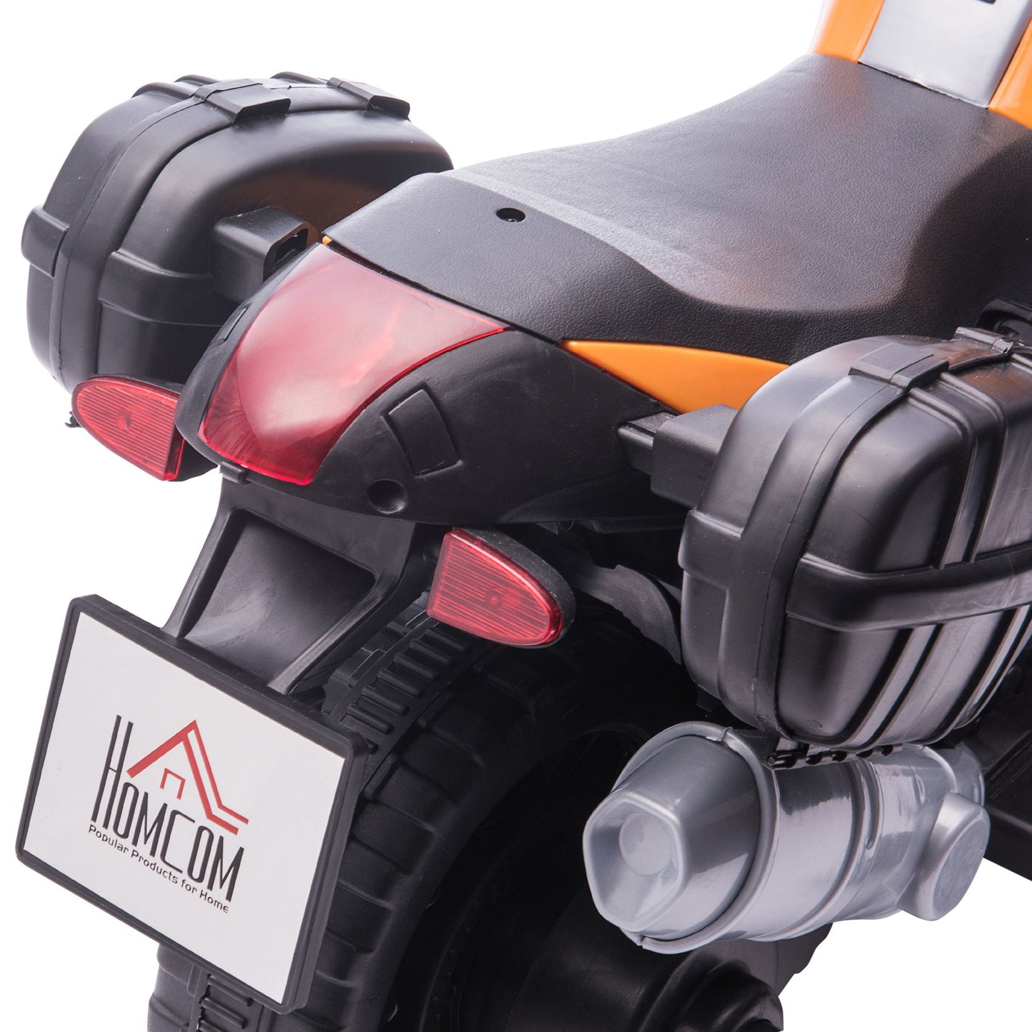 6V Electric Motorcycle for Children 18-48 Months with Headlights and Horn, in PP and Metal, 88.5x42.5x49 cm, Orange