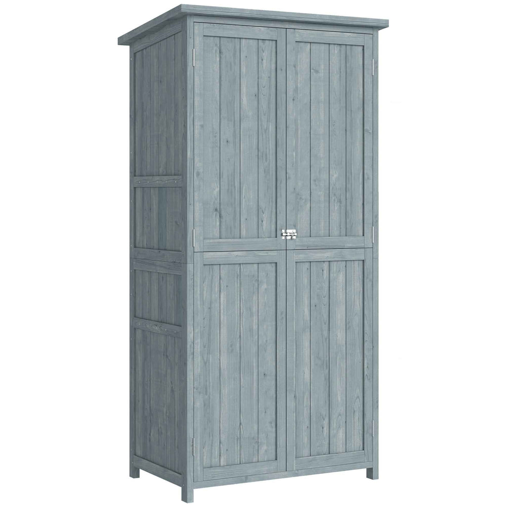 Outsunny Outdoor Storage Cabinet, Tool Shed with 2 Shelves