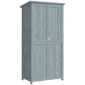 Outsunny Outdoor Storage Cabinet, Tool Shed with 2 Shelves