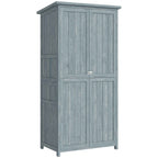 Outsunny Outdoor Storage Cabinet, Tool Shed with 2 Shelves