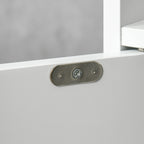 kleankin Bathroom Column with Shelves and Cabinets, Space-Saving Tall Wooden Cabinet 15x17x120cm, White