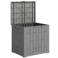 Outsunny 114L Waterproof and UV-Resistant Resin Garden Storage Box with Key Lock, 56x44x54 cm, Grey