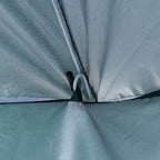 Outsunny 2x2m Beach and Garden Umbrella with Awning, Polyester and Metal, Green and White