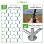 Garden Chicken Coop for 15-18 Chickens in Galvanized Steel and PE with Roof and Lock, 600x300x195 cm