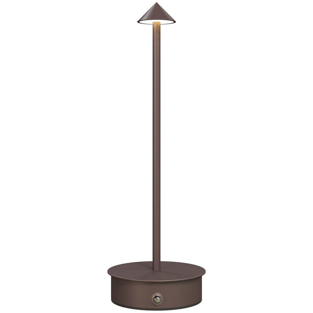 USB Rechargeable Touch Table Lamp, Adjustable 3000K/4500K/6500K, 4-8 Hour Battery Life, Coffee