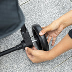 Baby Stroller with Adjustable Canopy and Storage Bag, 87x50x103 cm, Blue and Black