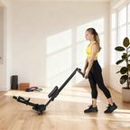 SPORTNOW Folding Rowing Machine with LCD Monitor and Padded Seat, Elastic Resistance, 150 kg Capacity