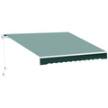 Outsunny 2.5x2m Manual Roller Arm Awning in Aluminum and Polyester, Green