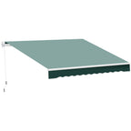 Outsunny 2.5x2m Manual Roller Arm Awning in Aluminum and Polyester, Green