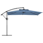 Outsunny 3x3.25m 360° Adjustable Off-Center Garden Umbrella, Light Blue