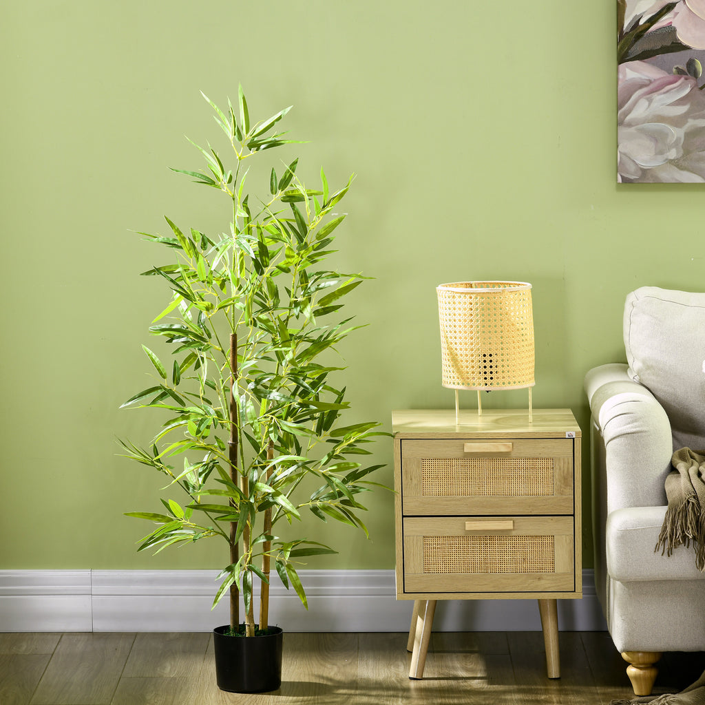 Artificial Bamboo Plant 120cm Tall Indoor with Pot Included