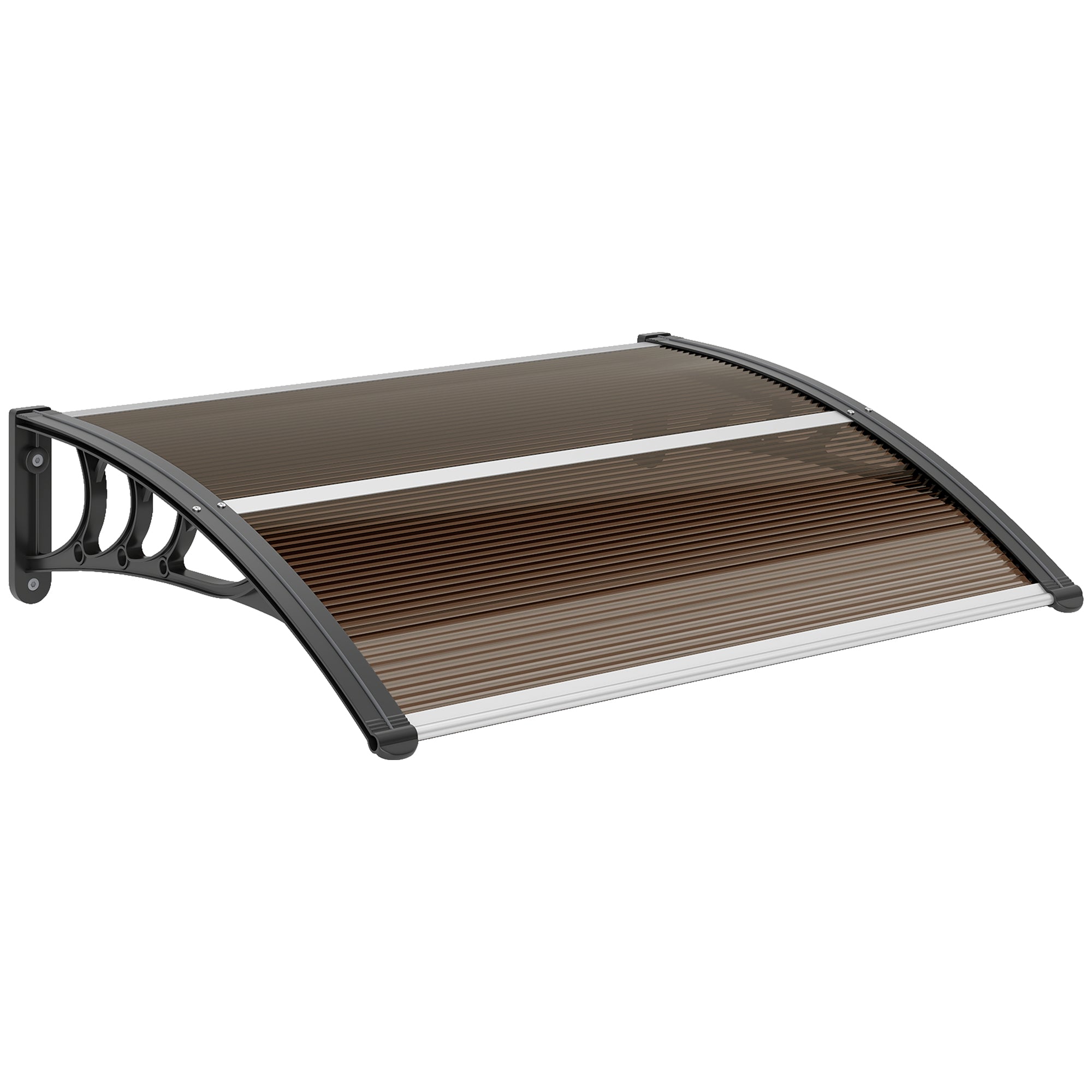 Outsunny Waterproof and Anti-UV Outdoor Canopy, in PC, PP and Aluminum, 75x100x23 cm, Brown and Black