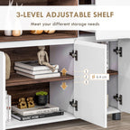 Homcom Modern Cooking Wooden Kitchen with lockers, drawer and open compartment, 105x39x83cm, white - Borgè