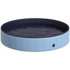 Portable Folding Dog Bathtub Pool Pet Bath Tub in PVC Blue Φ160 x 30cm - Borge' Group Limited