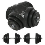 40kg Gym Dumbbell Set (4x5kg, 4x2.5kg, 4x1.5kg), Gym Weights with 12 Discs of 1.5kg, 2.5kg, 5kg, Փ25mm, for Home Training - Borge' Group Limited