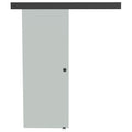 HOMCOM Sliding Door in Sandblasted Tempered Glass with Silent Track and Guide, 77.5x205 cm, Transparent