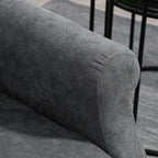 Reclining Chair Lift with Remote Control, in Linen Effect Fabric, 74x94x111 cm, Dark Grey