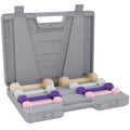 HOMCOM 10 kg Dumbbell Set with Weight Case, in Metal, PU and Plastic, 41x30x8 cm, Multicolor