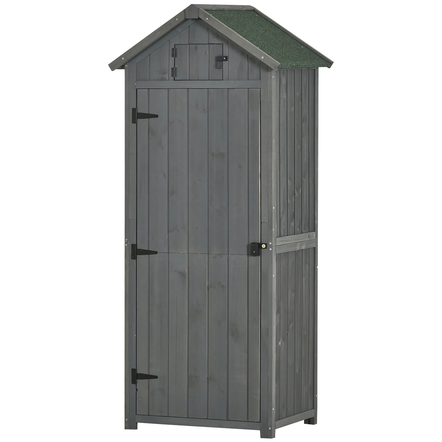 Waterproof Wooden Garden Storage Shed, 77x54. 2x179cm - Grey