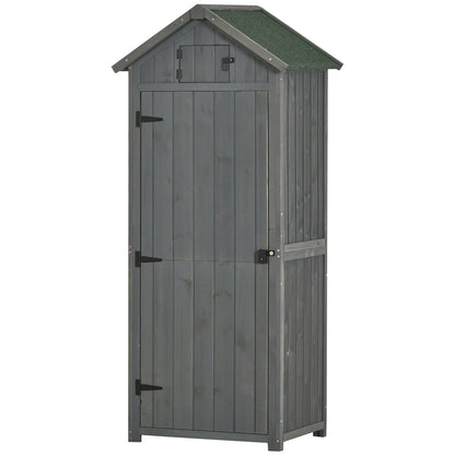 Waterproof Wooden Garden Storage Shed, 77x54. 2x179cm - Grey