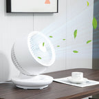 3-Speed Table Fan, 70° Oscillation and 90° Tilt, 27x27x34cm, Black and White