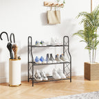 Outsunny 3-Tier Indoor/Outdoor Metal Plant Stand, 69 x 28.5 x 78 cm, Black