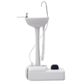 Portable Camping Sink with 2 Wheels, 17L Water Tank and 2.5L Soap Tank, 51x33.5x103cm - Borge' Group Limited