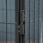 Metal Dog Kennel with Door and Bottom Tray, 109x74x71cm, Grey - Borge' Group Limited