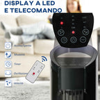 HOMCOM Tower Fan with 5m Remote Control, 70° Oscillation, 3 Functions and 3 Speeds, Black