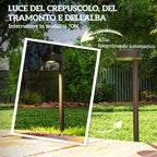 Set of 8 Solar-Powered Outdoor Spotlights with 3000K LED Lighting, in PP, PS and ABS, 12x10x46 cm, Black