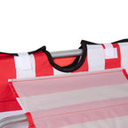 Set of 2 Folding Beach Loungers with 5-Level Adjustable Backrest and Bag, Red