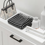 Modern Shoe Rack with 3 Tilting Drawers for 15 Pairs of Shoes and Adjustable Shelf, 54x24x117.5cm, White