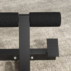 SportNow Roman chair at adjustable height with thick padding, in steel and PU, 126x70x67-84 cm, black - Borgè