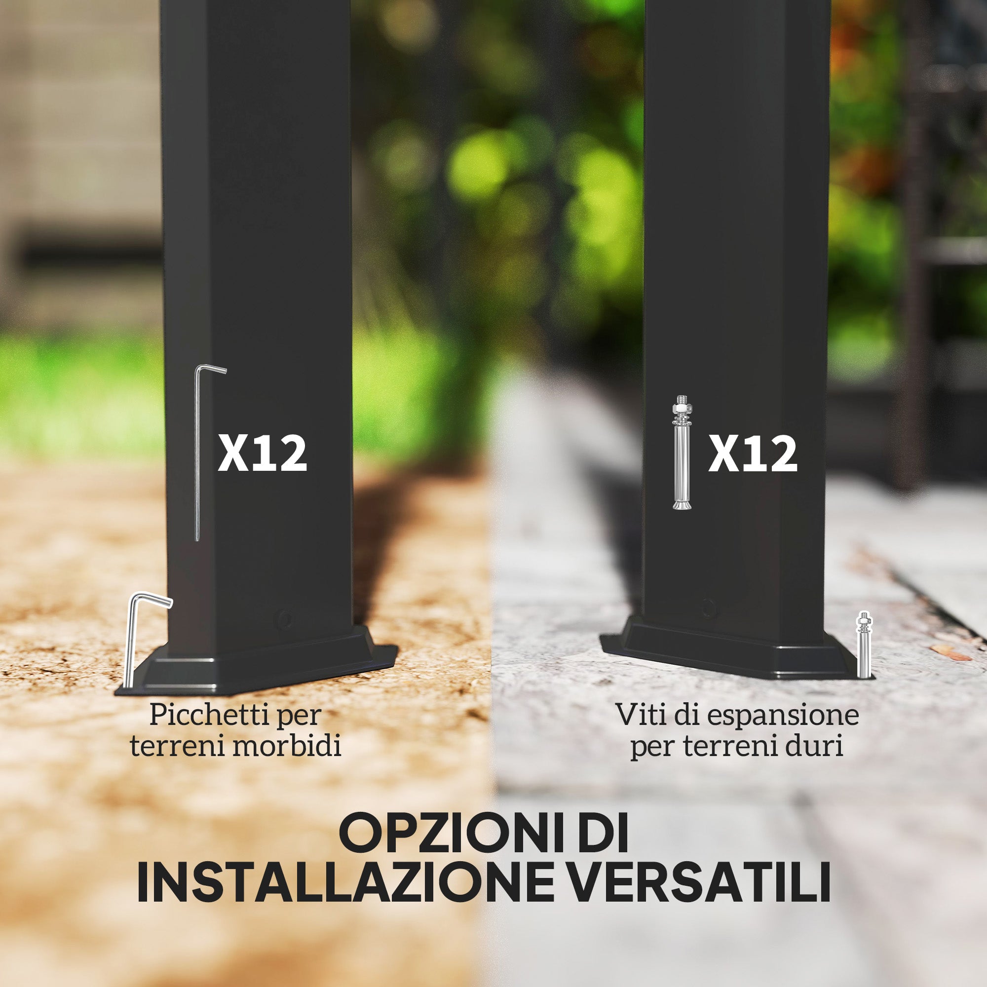 Gazebo Pergola Retractable 3x3 m with Roller Blind and Drainage Holes, in Steel and Polyester Dark Grey