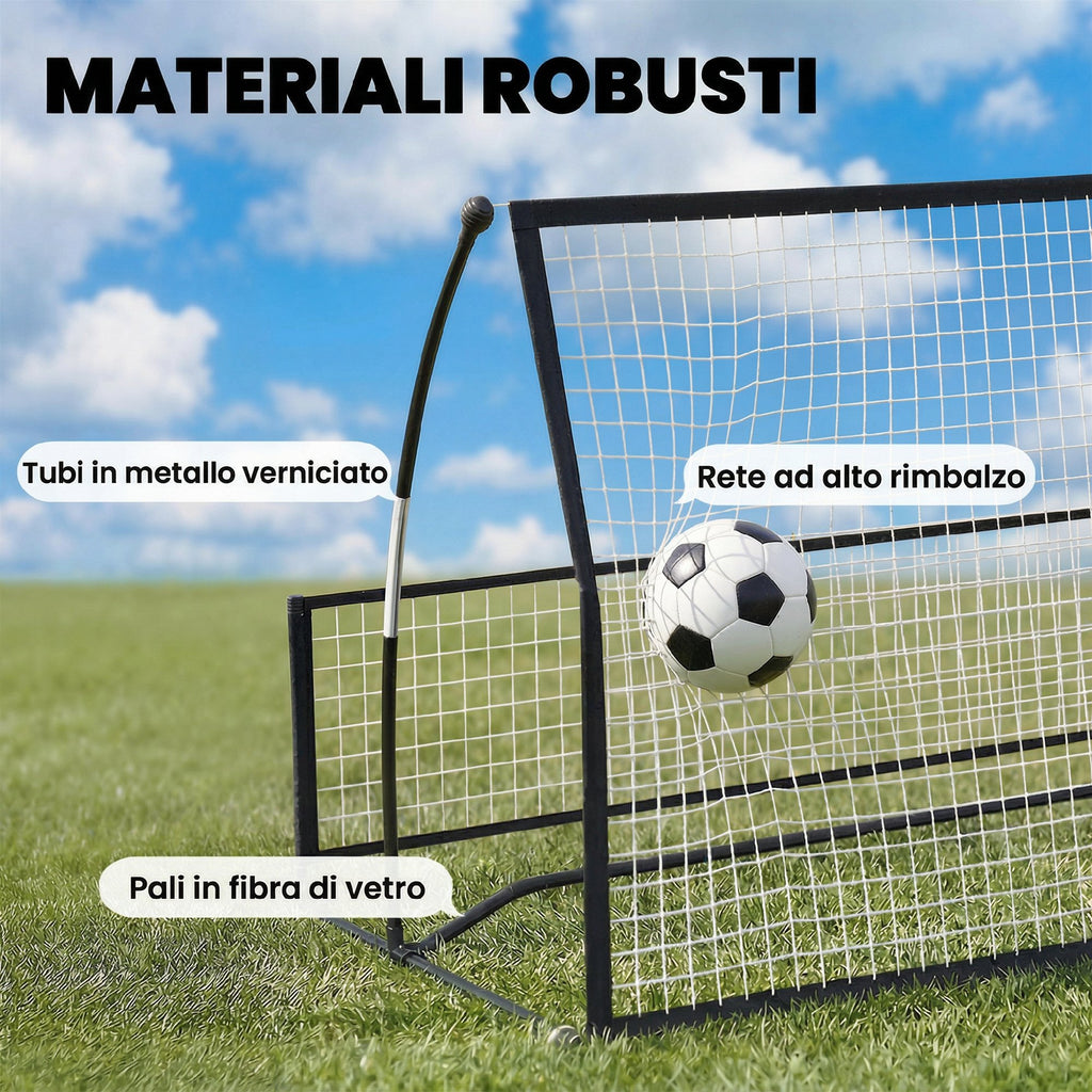 SPORTNOW 2-in-1 Portable Rebounder, Double Sided and Foldable