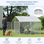 Outdoor Dog and Pet Playpen with Waterproof Cover, 230x230x175 cm