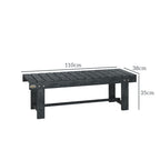 Outsunny 2-Seater Waterproof Garden Bench in Fir Wood, 110x38x35 cm, Grey