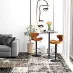 Homcom tall table from modern round bar with steel base and mdf top, Ø70x102cm, black - Borgè