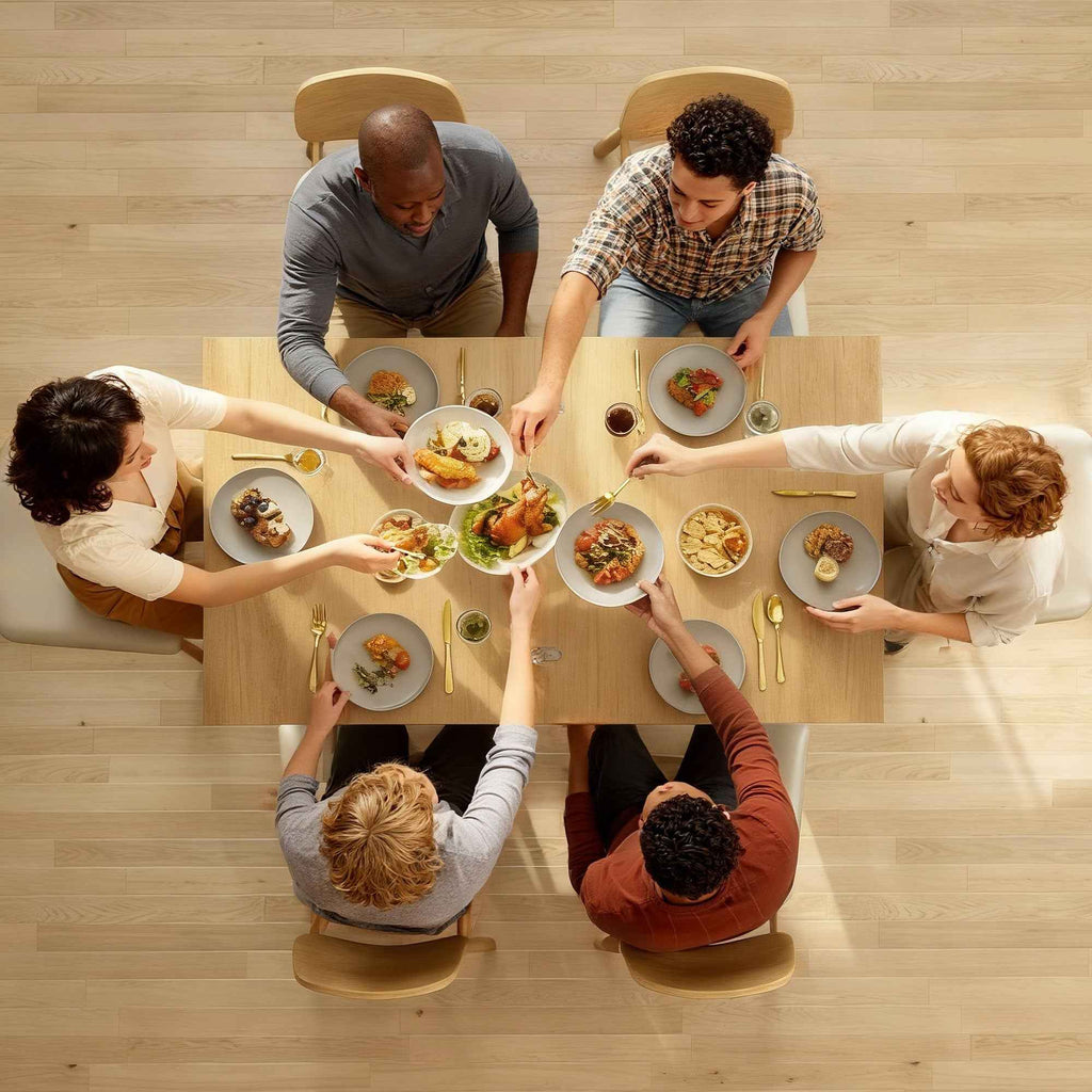 HOMCOM Extendable Dining Table for 4-6 People in Wood and Steel, 140x80x77.5 cm, Wood Color