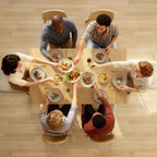 HOMCOM Extendable Dining Table for 4-6 People in Wood and Steel, 140x80x77.5 cm, Wood Color