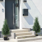 Outsunny Set of 2 Artificial Cypress Trees, UV-Resistant, Ø40x90 cm, Green
