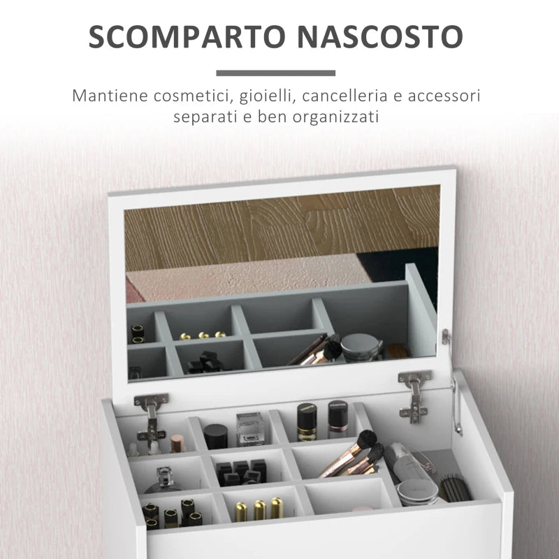 Vanity Make-up Table with Stool and White Mirror - Borgè