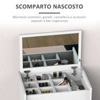 Vanity Make-up Table with Stool and White Mirror - Borgè