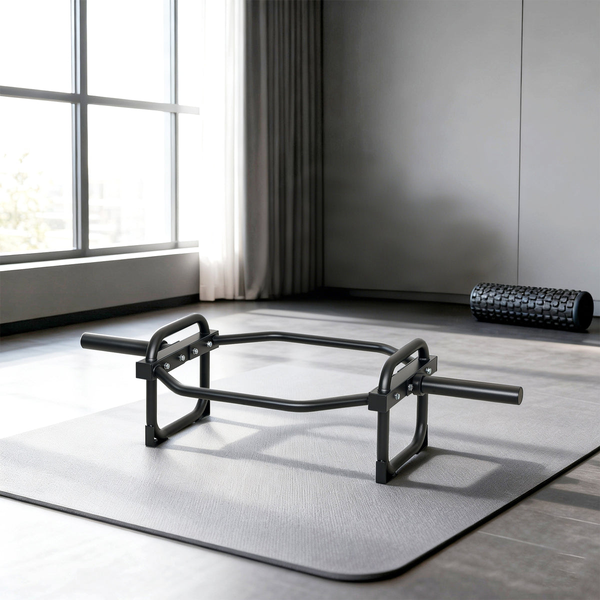 SPORTNOW 5cm Hex Olympic Bar with 300kg Capacity, Easy Load Design for Bench Press, Deadlifts, Shrugs, Squats and Farmer's Carry