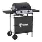 Outsunny Gas Barbecue with Lid, 5.6kW Burners, BBQ and Wheels, 104x49x99cm
